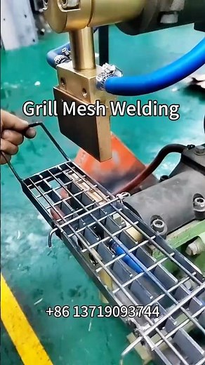 Grill welding machine metal wire steel wire mesh fast welding machine welder #grill #mesh #shelfs