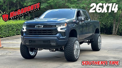 Chevy Silverado 1500 Gets a Makeover with McGaughys Lift and 26x14 Wheels