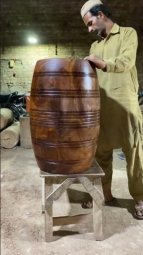 Making a Wooden Dhol | Incredible Handcrafted Skills & Traditional Techniques! Incredible process!
