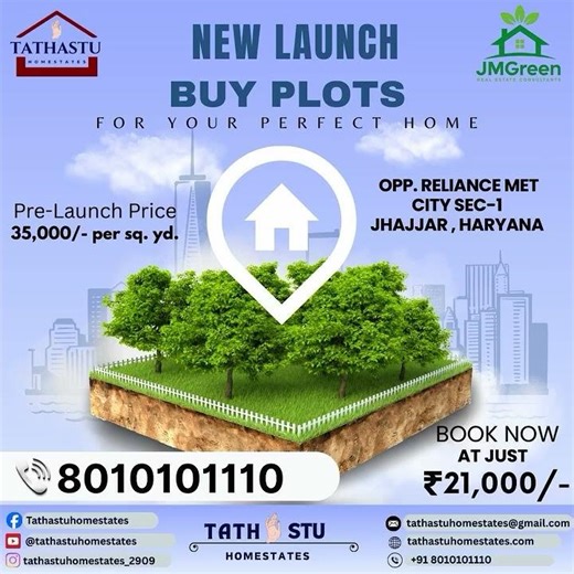 Book your plot in JM GREEN Township Rs.21,000/- #tathastuxjmgreens #extraordinaryhomes