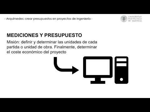 Creación de presupuestos con Arquímedes | 1/18 | UPV