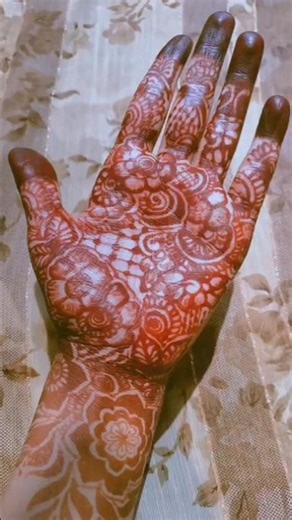 half hand ✨ Beautiful Floral Mehndi #mehndi #shorts