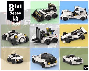 LEGO MOC-102034 Lego 76900 builder's pack 8in1 (Speed Champions 2021)