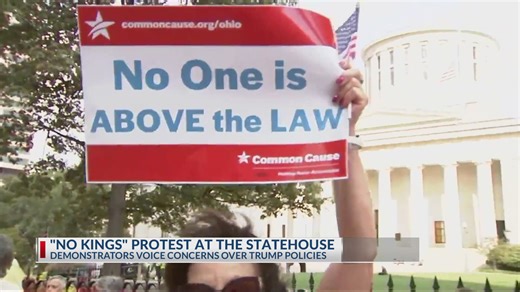 'No Kings' protest at the Ohio Statehouse