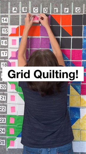 Grid Quilting an illusion Quilt