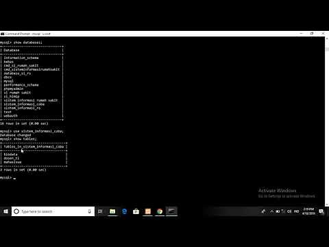 cara menghapus tabel di database CMD | XAMPP #fungsi_drop