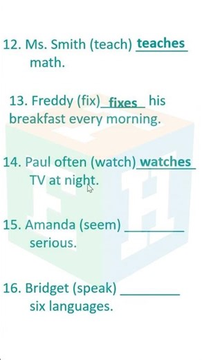 Simple Present Tense Practice | Part 3