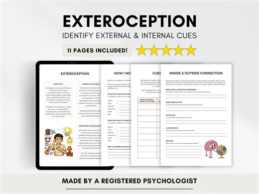 Exteroception and Interoception Body Mapping Worksheets for Adults & Teens (PDF Digital Download) - Etsy