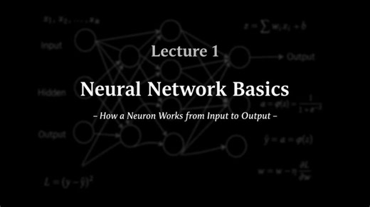 Lecture 1 - Neural Network Basics - How a neuron works from input to output. | Saumya Pandey
