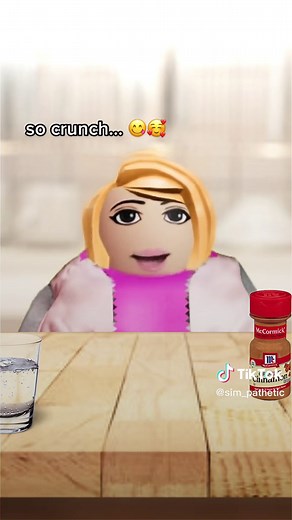 Pink tries the cinnamon challenge 🤩😱 #roblox #robloxedit #robloxtiktok #edit #simpathetic #fyp #viral