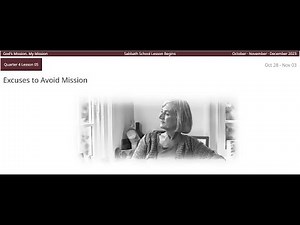 "God's Mission..." - Sabbath School Lesson 5 - 4th Quarter 2023