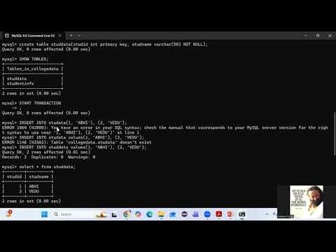 TCL Statements Practical