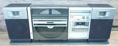 Vintage SHARP VZ-3000 Turntable, Cassette Player with CP-V300H Speakers Working  | eBay UK