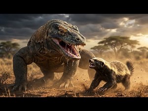 Komodo Dragon vs Honey Badger: Fearless vs Ruthless - The ULTIMATE Animal Showdown