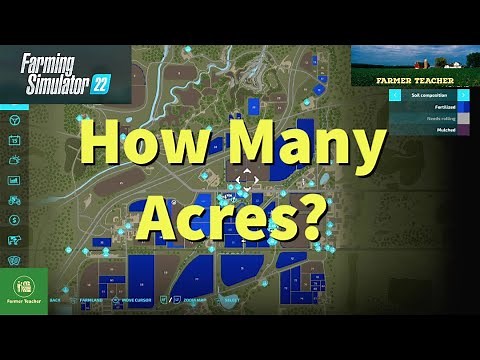 Size Of The Fields on FS22 Elmcreek Map in Acres and Square Meters - FS22 field sizes Elmcreek.