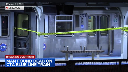 Man found dead on CTA Blue Line train on West Side, Chicago police say