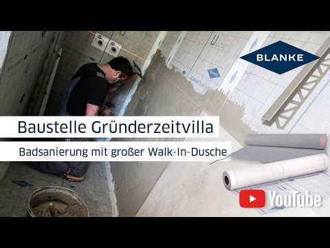 Bad sanieren auf Holzbalkendecke | Walk-In Dusche im Altbau