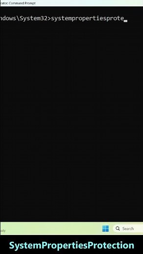 Rewind Windows: One Command to Undo Any Crash! (systempropertiesprotection)