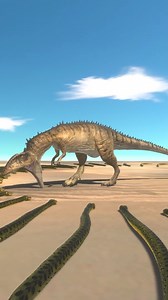 100 Green Anaconda vs Carcharodontosaurus | Gameroom