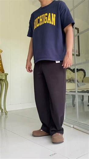 Uniqlo : C Sweat Wide Pants 🖤 #uniqlo #sweatpants #widelegpants #tryonhaul #fitcheck #outfit