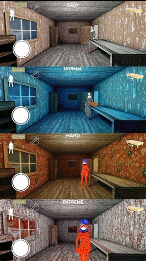 EASY vs EXTREME EVIL NUN LADYBUG GRANNY