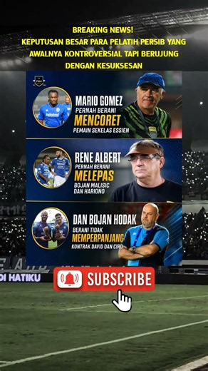 Keputusan Kontroversi Pelatih Persib Bandung #persib #bobotoh