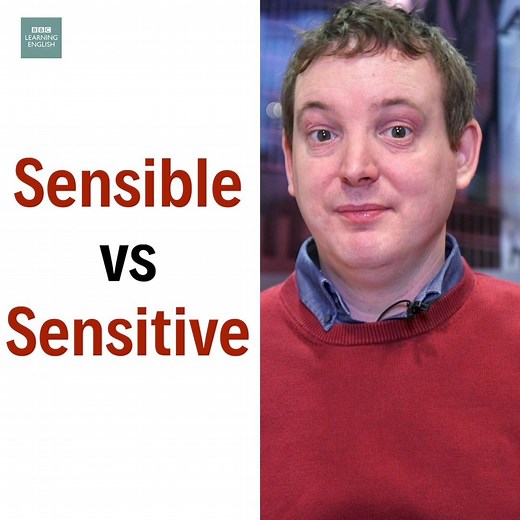 98K views · 2.3K reactions | What's the difference between 'sensible' and 'sensitive'? Phil's sensible enough to explain! Watch and answer this: When giving someone bad news, it’s _______ to be ______ about their feelings. a)sensitive / sensible b)sensible / sensitive #bbclearningenglish #vocabulary #sensitive #sensible #whatsthedifference #confusingwords #onlineenglish #learnenglish #usefulenglish #vocab #efl #esl #elt | BBC Learning English | Facebook