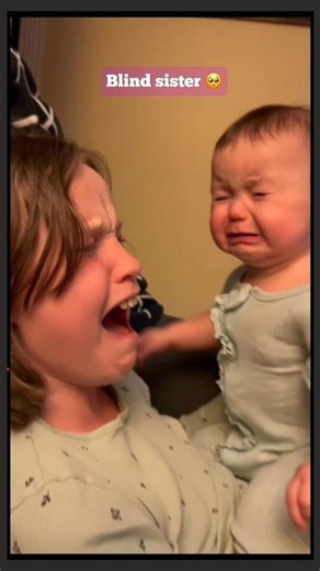 💔 The Saddest Baby Lip Quiver Ever | Cutest Sad Baby Face 🥹 #usa #america #blind#sisterslove