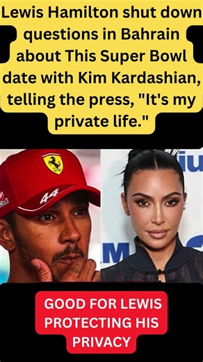 Lewis Hamilton Shuts Down Kim Kardashian Dating Questions in Bahrain