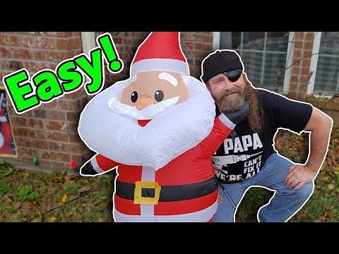 How to Setup Inflatable Lawn Decorations For Holidays ( Christmas/Halloween )
