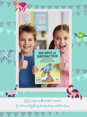 100 Days Subtraction Math Workbook for Grade 2, Single & Multi-digit Practice, 100 Days of Math Challenges With Answer Key, PDF - Etsy