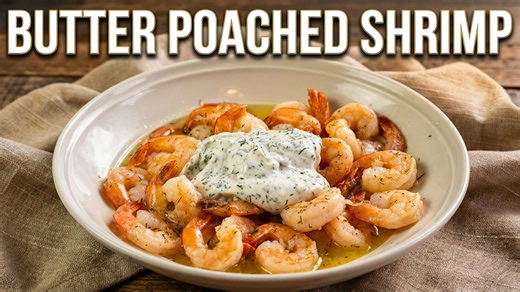 Elegant seafood recipe: Butter poached shrimp made simple