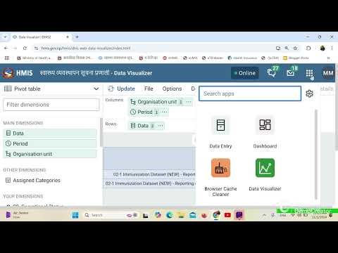 Dhis-2 Data Set Reports in Nepali date & pivot table latest update.