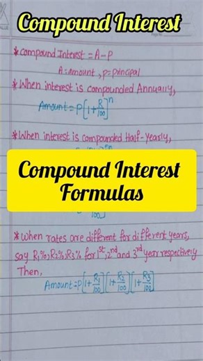 Compound Interest || Compound Interest Formulas || Aptitude ||