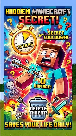 🛡️Combat Ticks: 10 invincibility frames exist⚡#minecraft