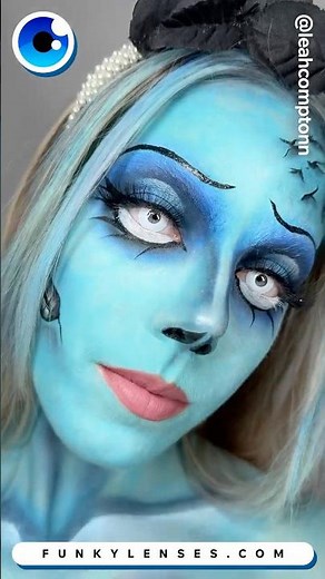 Corpse Bride Tutorial | Zombie White Contact Lenses 👰🤍