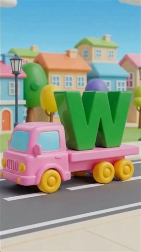 ABC Song for Kids (W-Z) | Fun Alphabet Nursery Rhyme | ABCD Learning Song #abcd #kidssongs #shorts