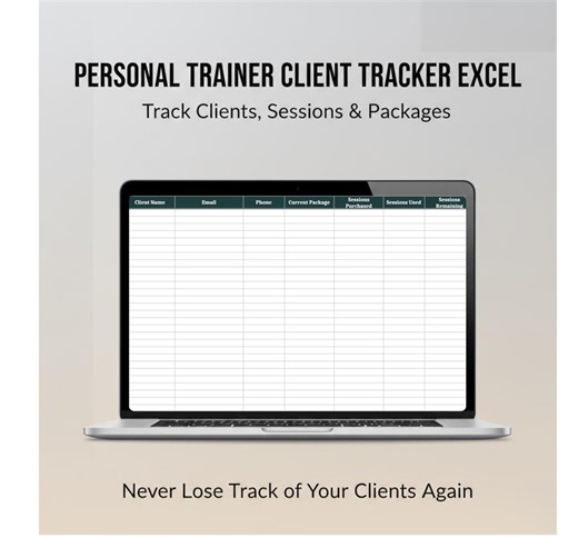 Personal Trainer Client Tracker Excel – Session Log & Package Tracking Spreadsheet - Etsy Canada