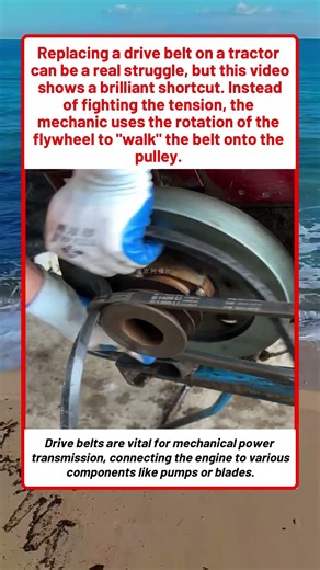 Clever Trick For Installing Heavy Drive Belts