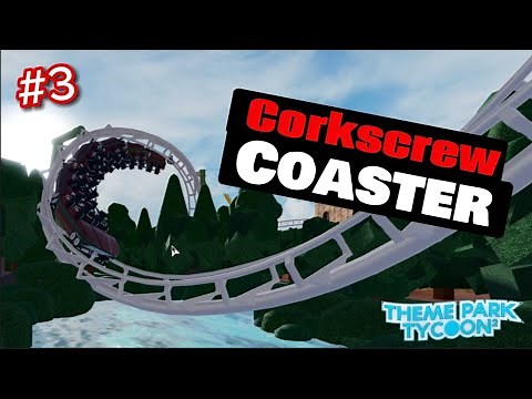 Building the CORKSCREW COASTER in Theme Park Tycoon 2 | Episode 3