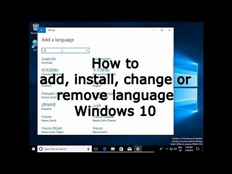 How to add, install, change or remove language Windows 10
