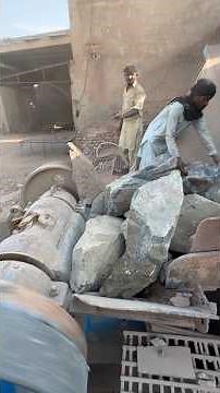 Breaking Giant Rocks with Hammers & Hammer Crusher Machine | Rock Crushing Process #Shorts