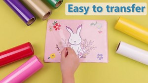 HTVRONT Black Heat Transfer Vinyl Rolls - 12" x 10FT Black Iron on Vinyl for Shirts,Black Iron on for HTVRONT & All Cutter Machine - Easy to Cut & Weed for Craft Heat Vinyl Design（Black）