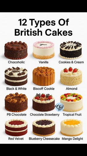12 Types Of British Cakes | Chef Jahed