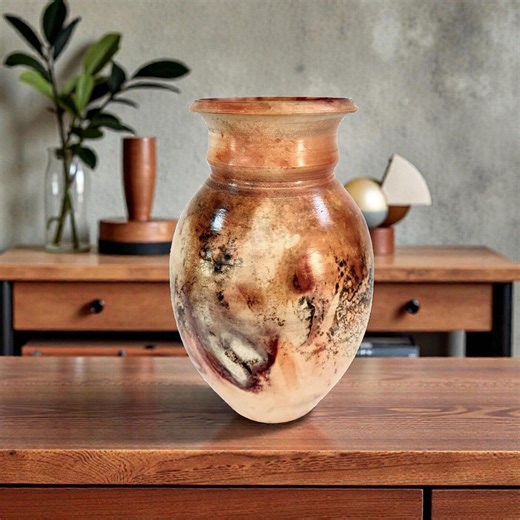 Vee Harper Raku / Pit Fired Vase • Signed WA Studio Pottery • C1980s • 20 cm - Etsy Australia