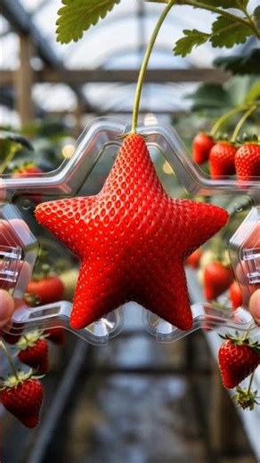 I Grew a Perfect Circle Shaped Strawberry 🍓