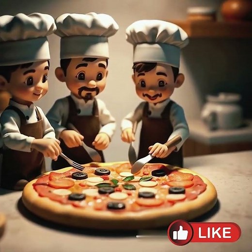 "Miniature Cooking - Tiny Chefs Making Pizza - 3D Animated Food Art | Whimsical Kitchen Magic"