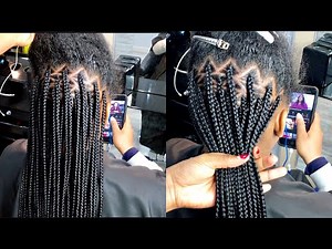 VERY NEAT TRIANGLE PART BOX BRAIDS TUTORIAL
