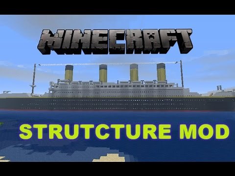Minecraft INSTANT STRUCTURE MOD (TITANIC MOD)