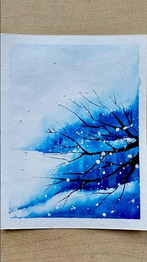 Winter Painting Technique That Looks Incredible #arttutorial #painting
